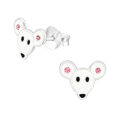 Mouse Silver Earring Studs