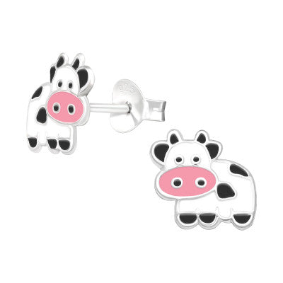 Cow Silver Earring Studs