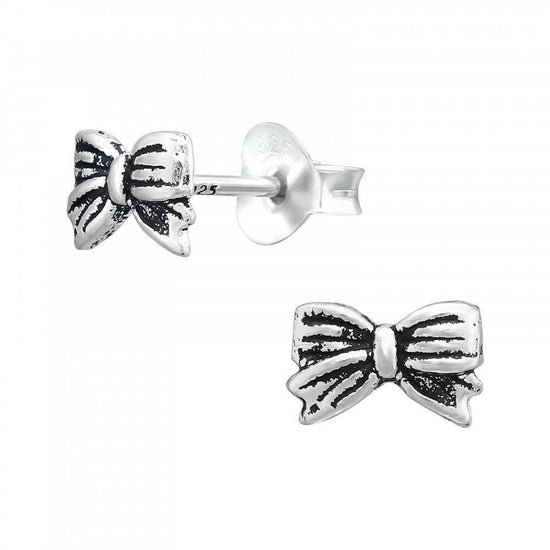 Sterling Silver Christmas Bows Earring Card and Gift Box
