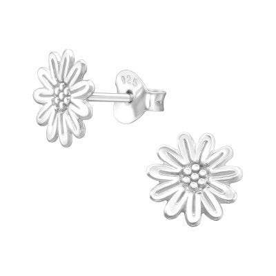 Sunflower Silver Earring Studs