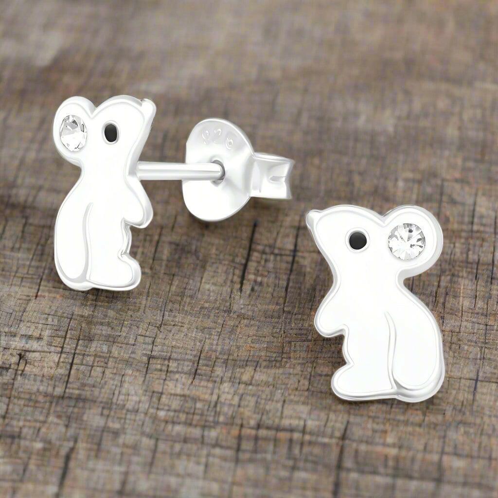 Silver Mice Earrings – Sterling Silver Studs | Hypoallergenic Nickel-Free Comfort - Crumble and Core
