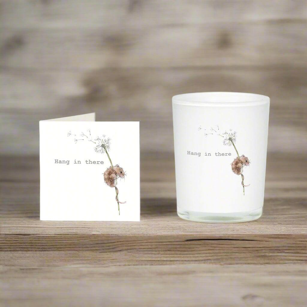 Hang In There Boxed Scented Candle and Card - Encouraging Gift Set - Crumble and Core