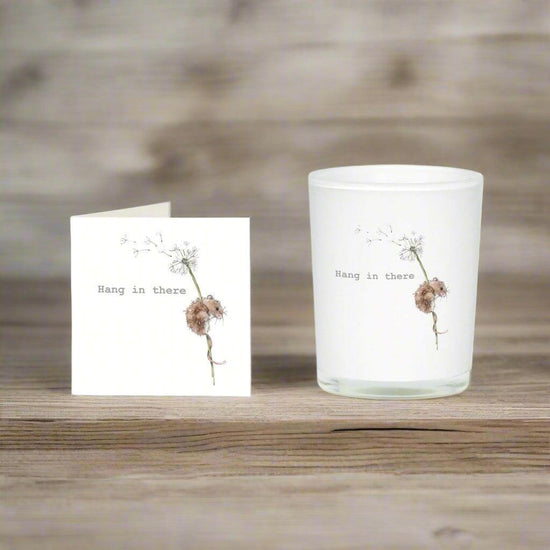 Hang In There Boxed Scented Candle and Card - Encouraging Gift Set - Crumble and Core