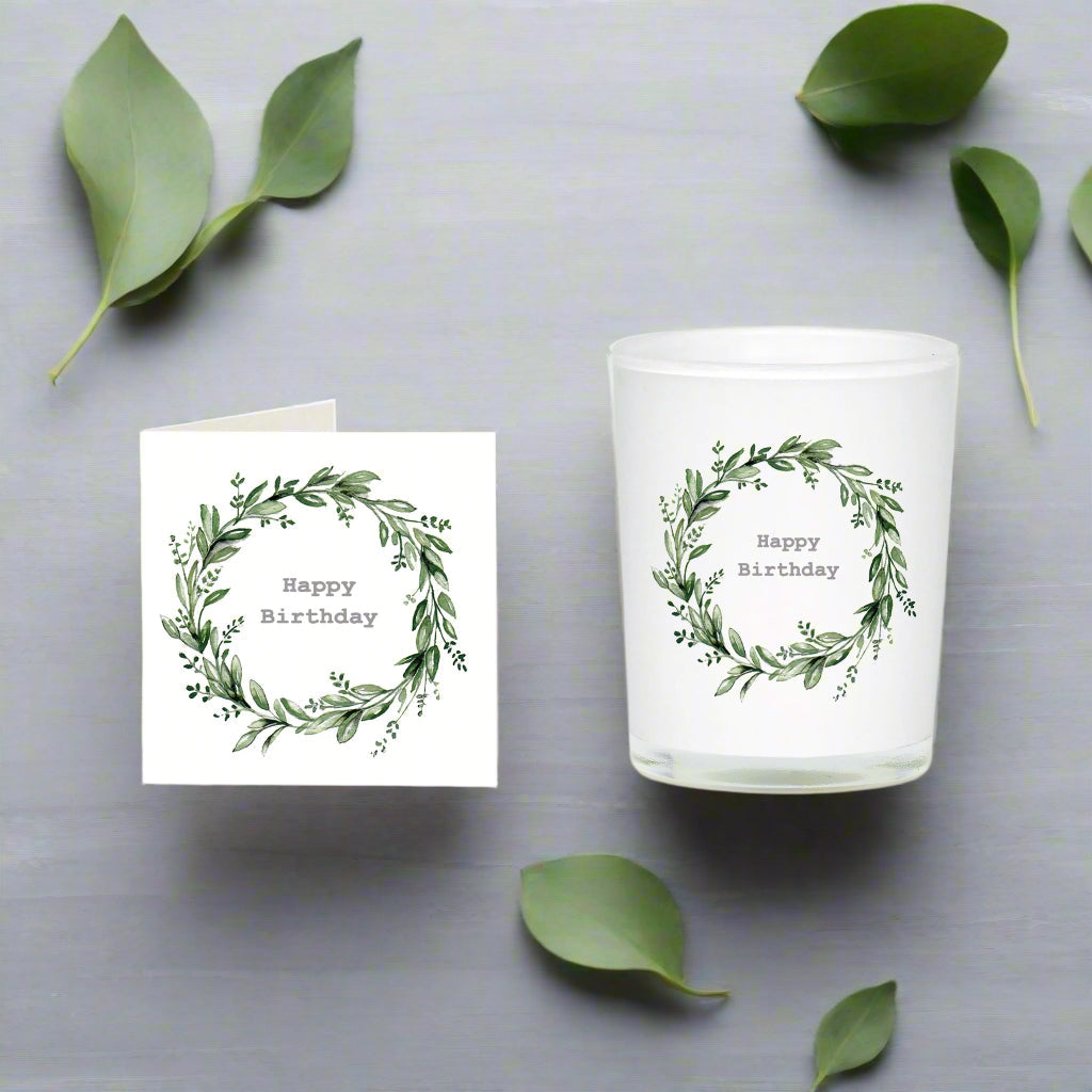 Eucalyptus Birthday Candle Card in Box - Perfect Birthday Gift