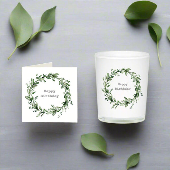 Eucalyptus Birthday Candle Card in Box - Perfect Birthday Gift