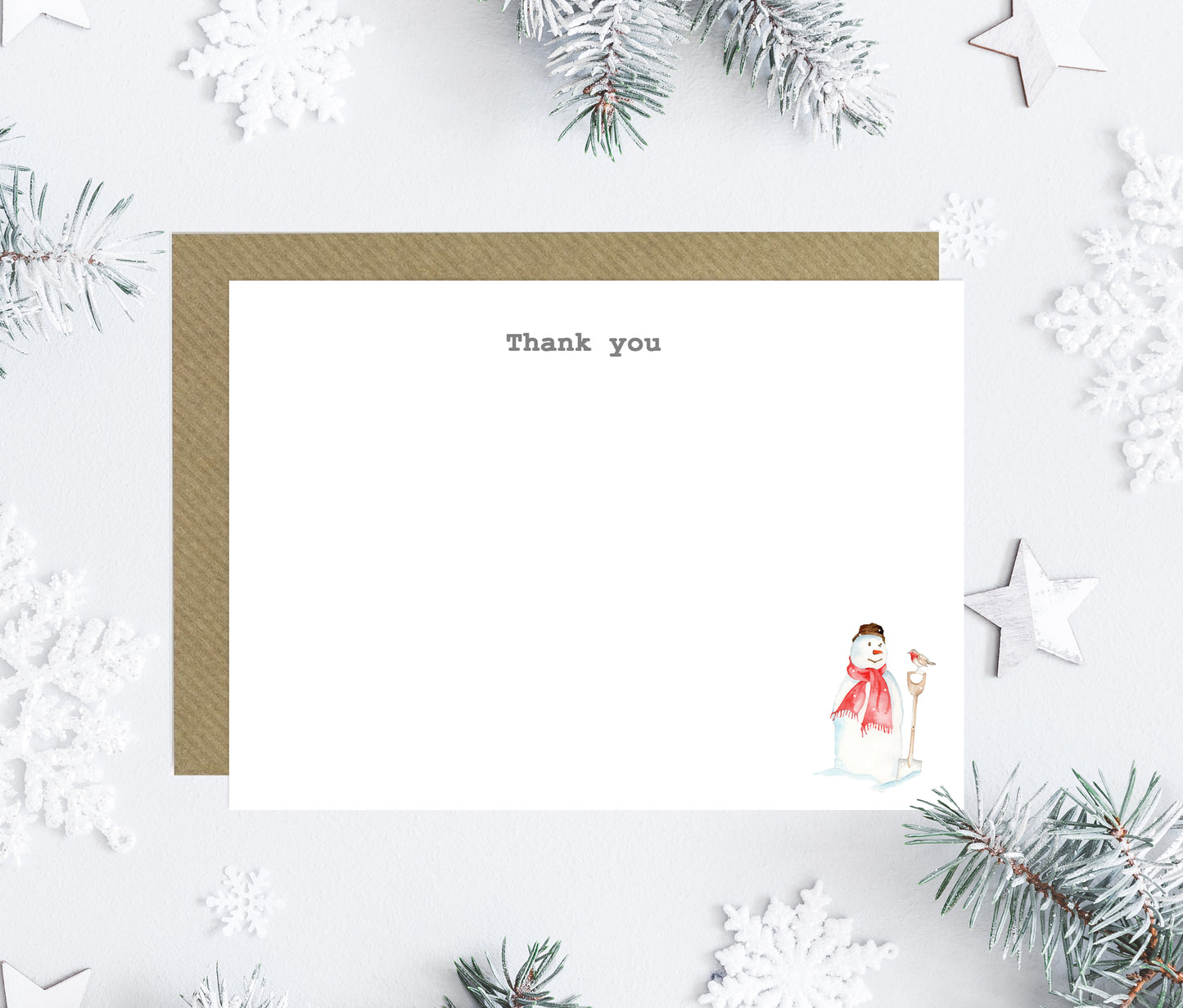 Christmas Stocking Thank You Note Cards