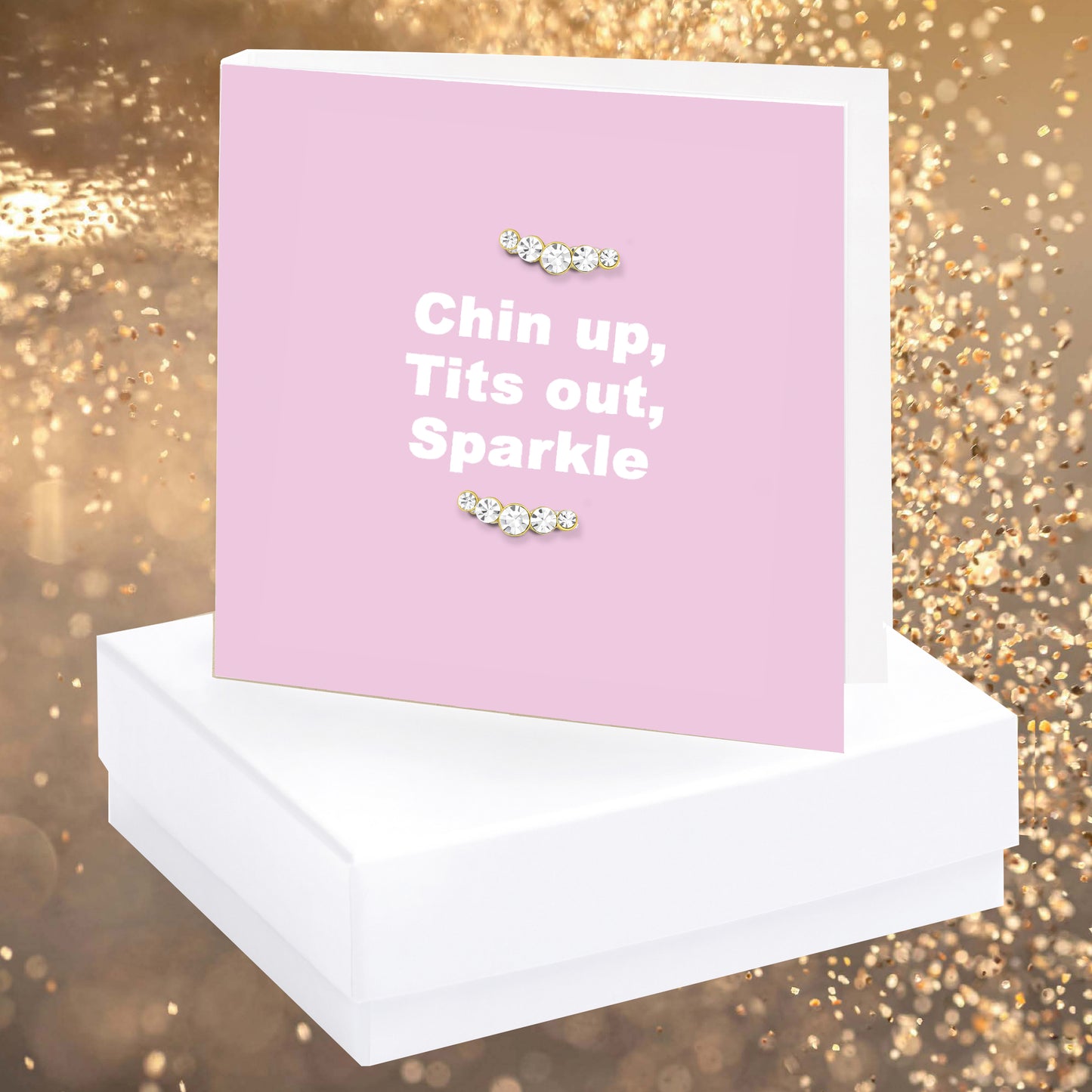 Chin Out Quote Earring Card