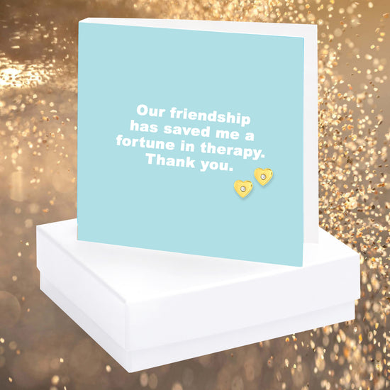 Our Friendship Quote Earring Card