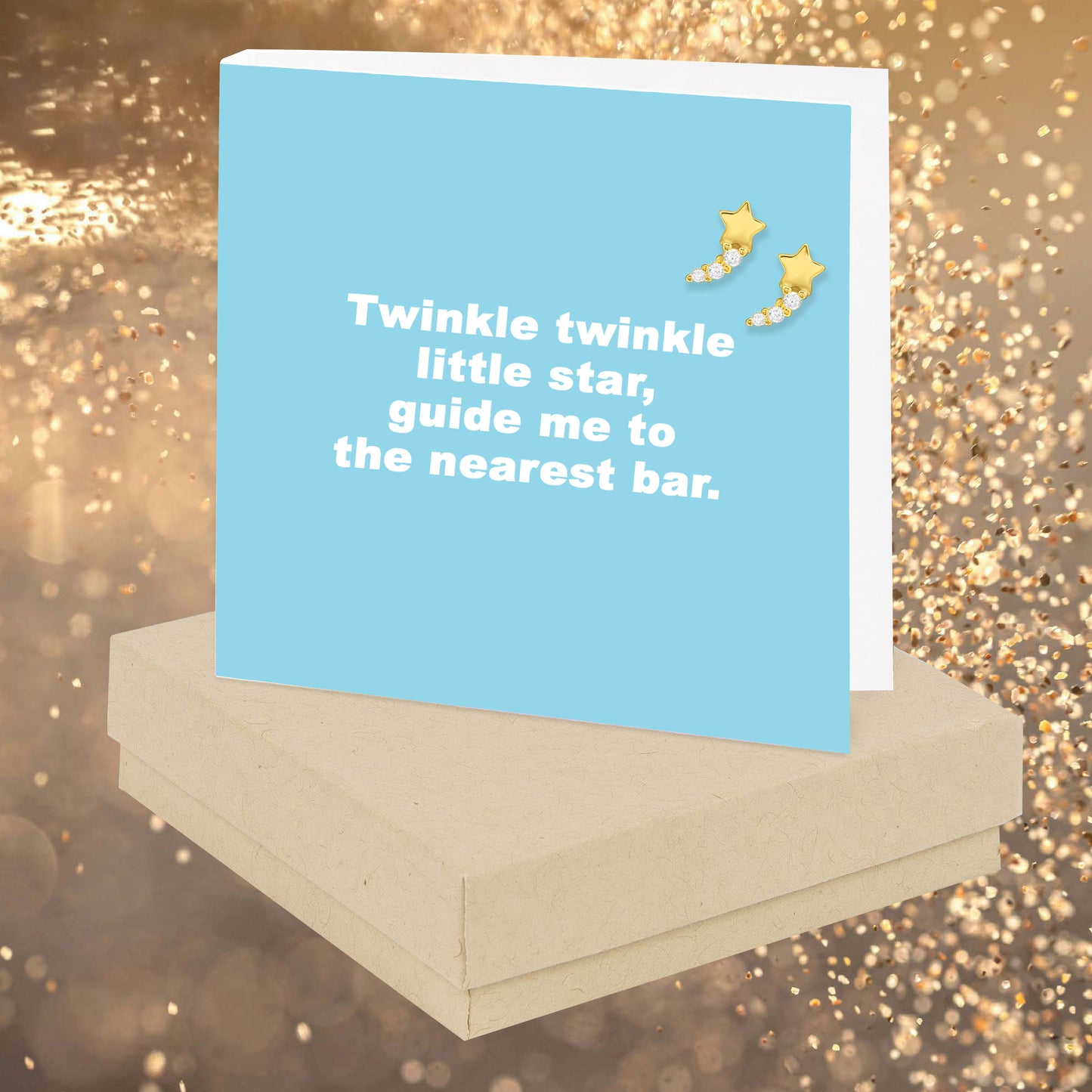 Twinkle Twinkle Quote Earring Card