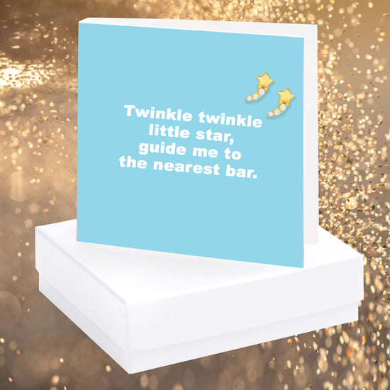 Twinkle Twinkle Quote Earring Card