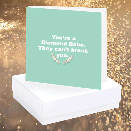 You're A Diamond Quote Earring Card