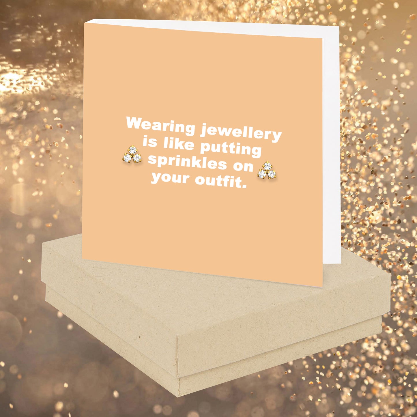 Wearing Jewellery Quote Earring Card