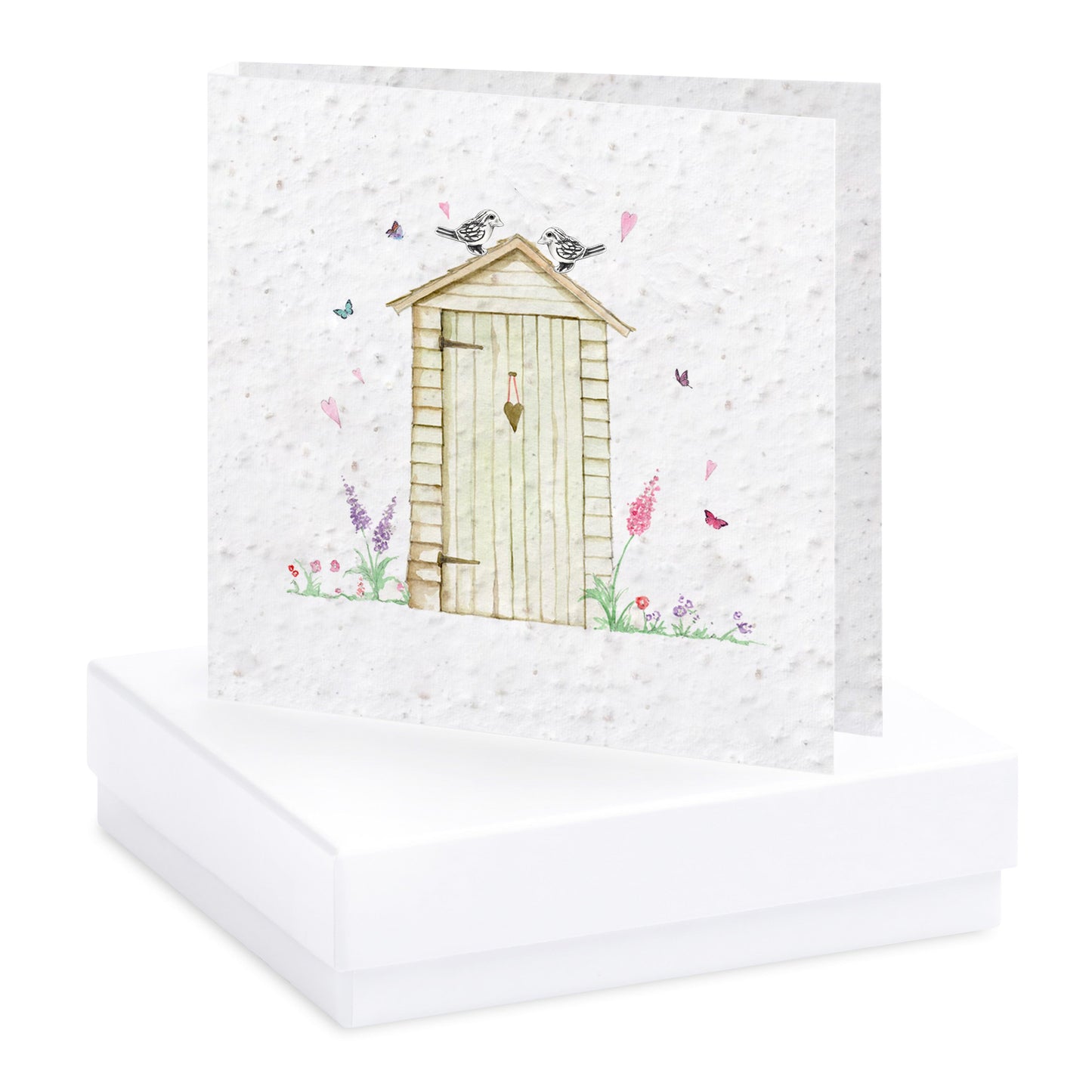 Bird Sterling Silver Stud Earrings - Sustainable Seed Card - Eco-Friendly Gift - Crumble and Core