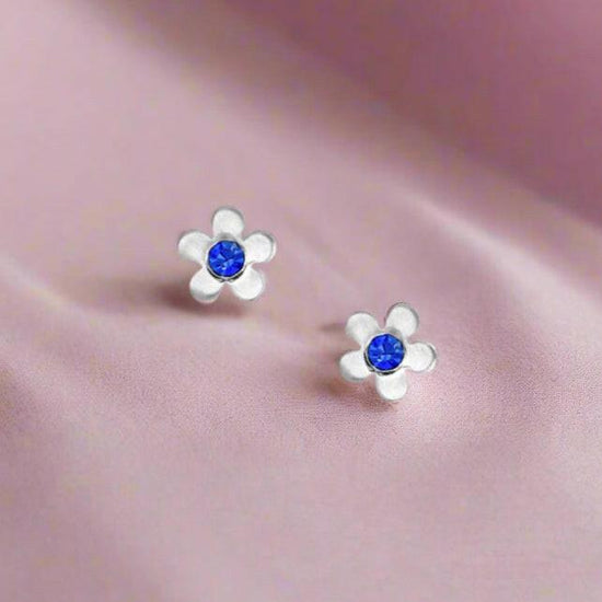 Silver Stud Earrings – Hypoallergenic Crystal Sterling Silver Lightweight Studs - Crumble and Core