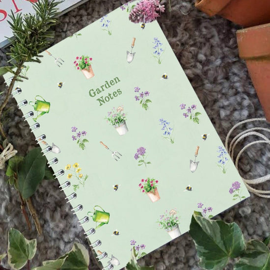 Garden Design Wire Bound Notebook - Premium Quality