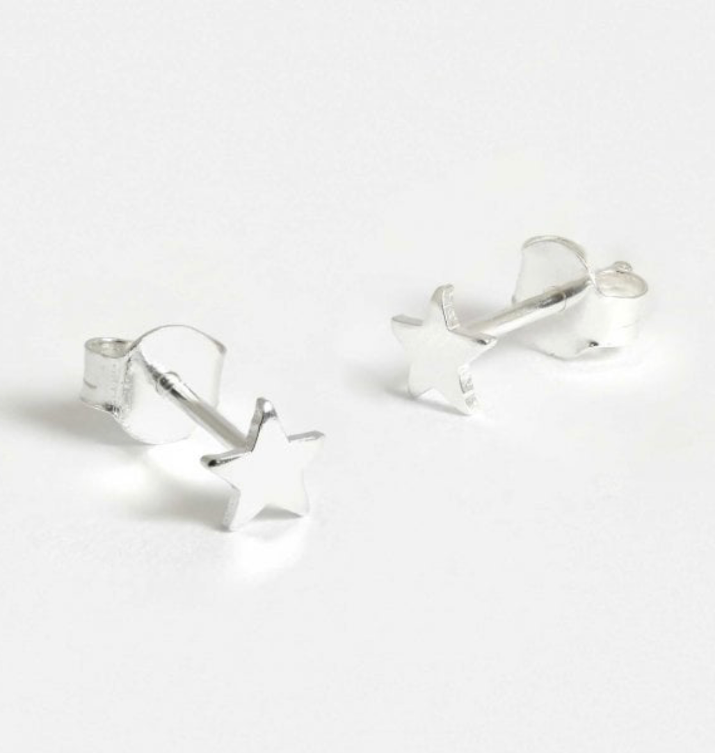 Star Silver Ear Studs Earrings Crumble and Core   