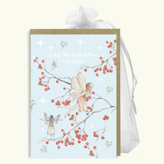 Christmas Pack of 6 A6 Cards In Organza Bag - Fairies Greeting & Note Cards Crumble and Core   