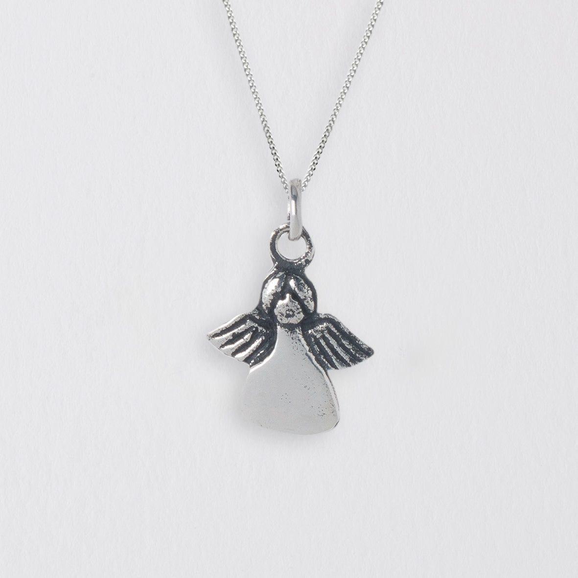 Sterling Silver Angel Fairy Pendant Necklace