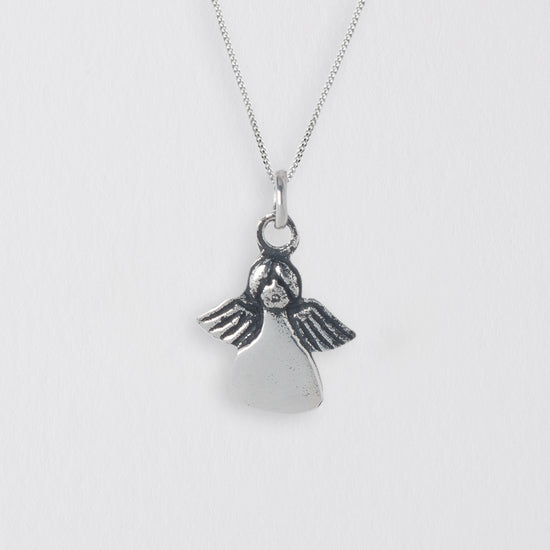 Sterling Silver Angel Fairy Pendant Necklace