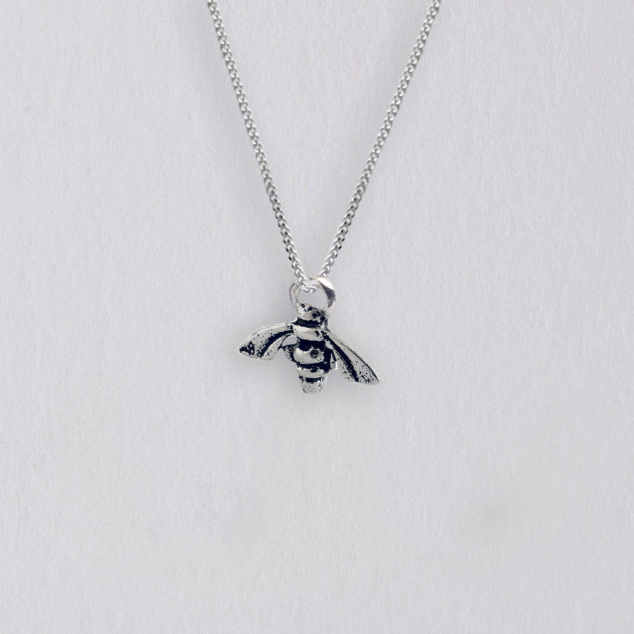 Sterling Silver Bee Pendant Necklace