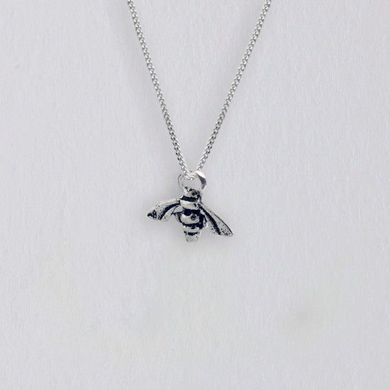 Sterling Silver Bee Pendant Necklace