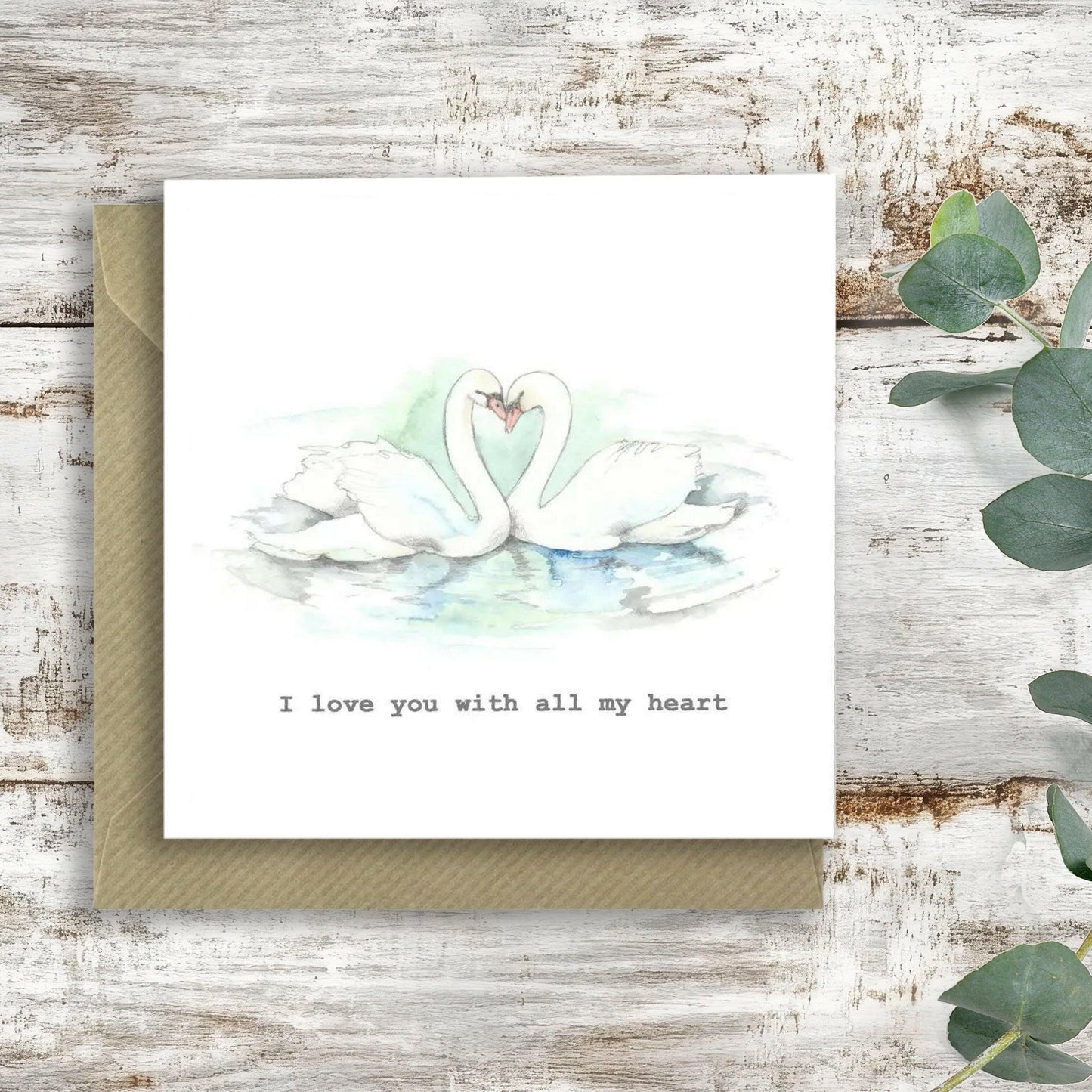 Swans Love Greeting Card