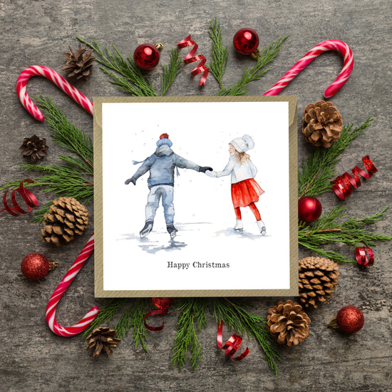 Christmas Skater Children Card