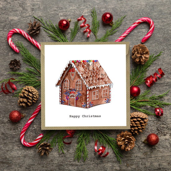 Christmas Gingerbread House Greeting Card