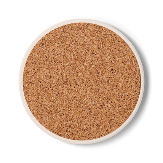 Load image into Gallery viewer, a round cork coaster on a white background
