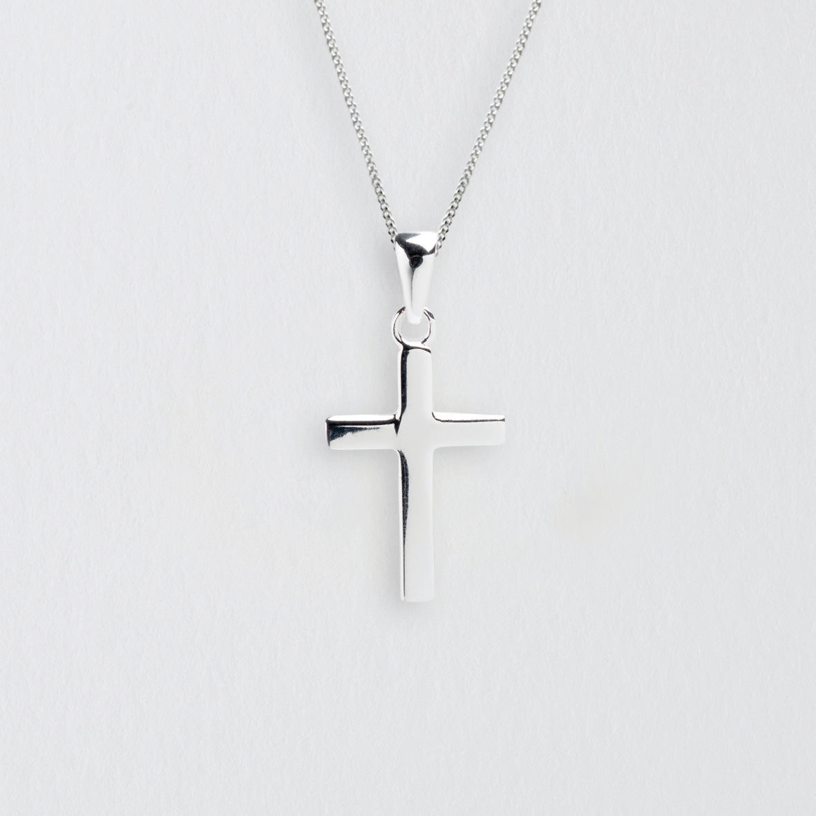 Sterling Silver Cross Necklace Elegant Religious Pendant for Men or Women