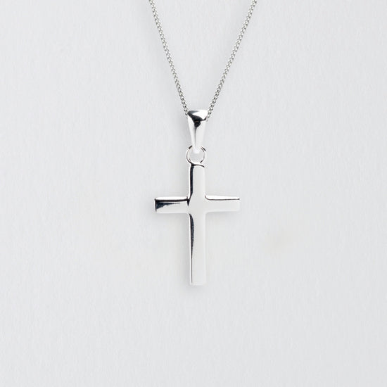 Sterling Silver Cross Necklace Elegant Religious Pendant for Men or Women
