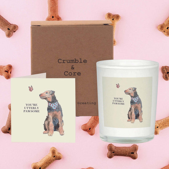 Dog-Themed Boxed Candle  Greeting Card Gift Set - Perfect for Pet Lovers