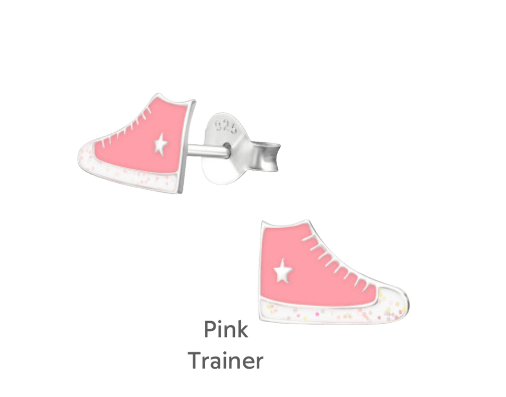 Sterling Silver Girlie Converse Stud Earrings in Gift Box - Ideal Birthday Present for Her - Crumble and Core