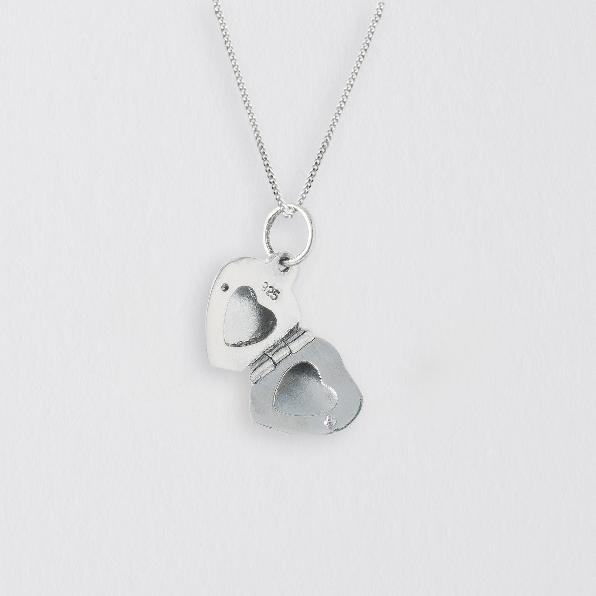 Sterling Silver Heart Locket Pendant Necklace