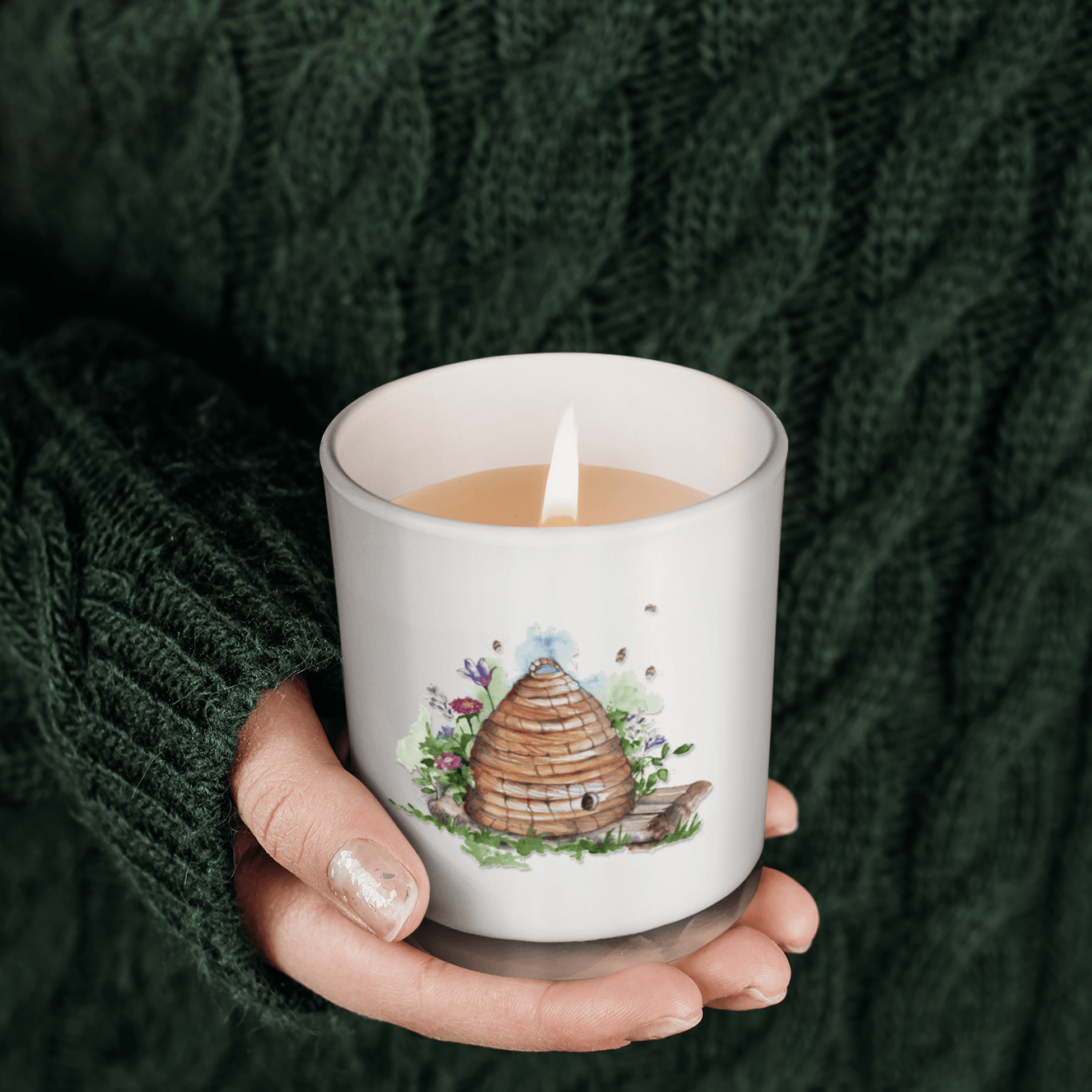 Scented Candle Bee Gift - Hand finished Gift Set for Any Occasion - Crumble and Core