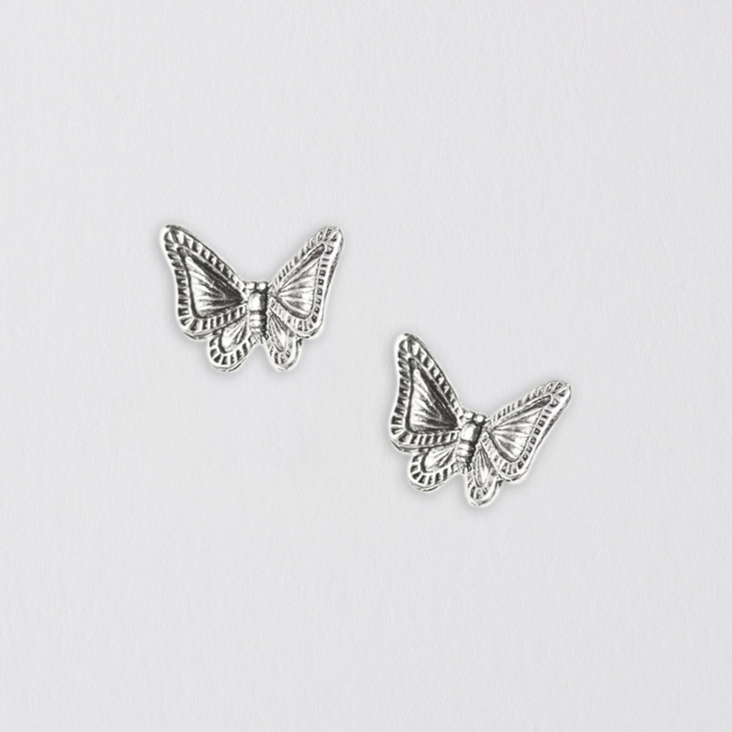 Butterfly Silver Ear Stud Earrings Crumble and Core   