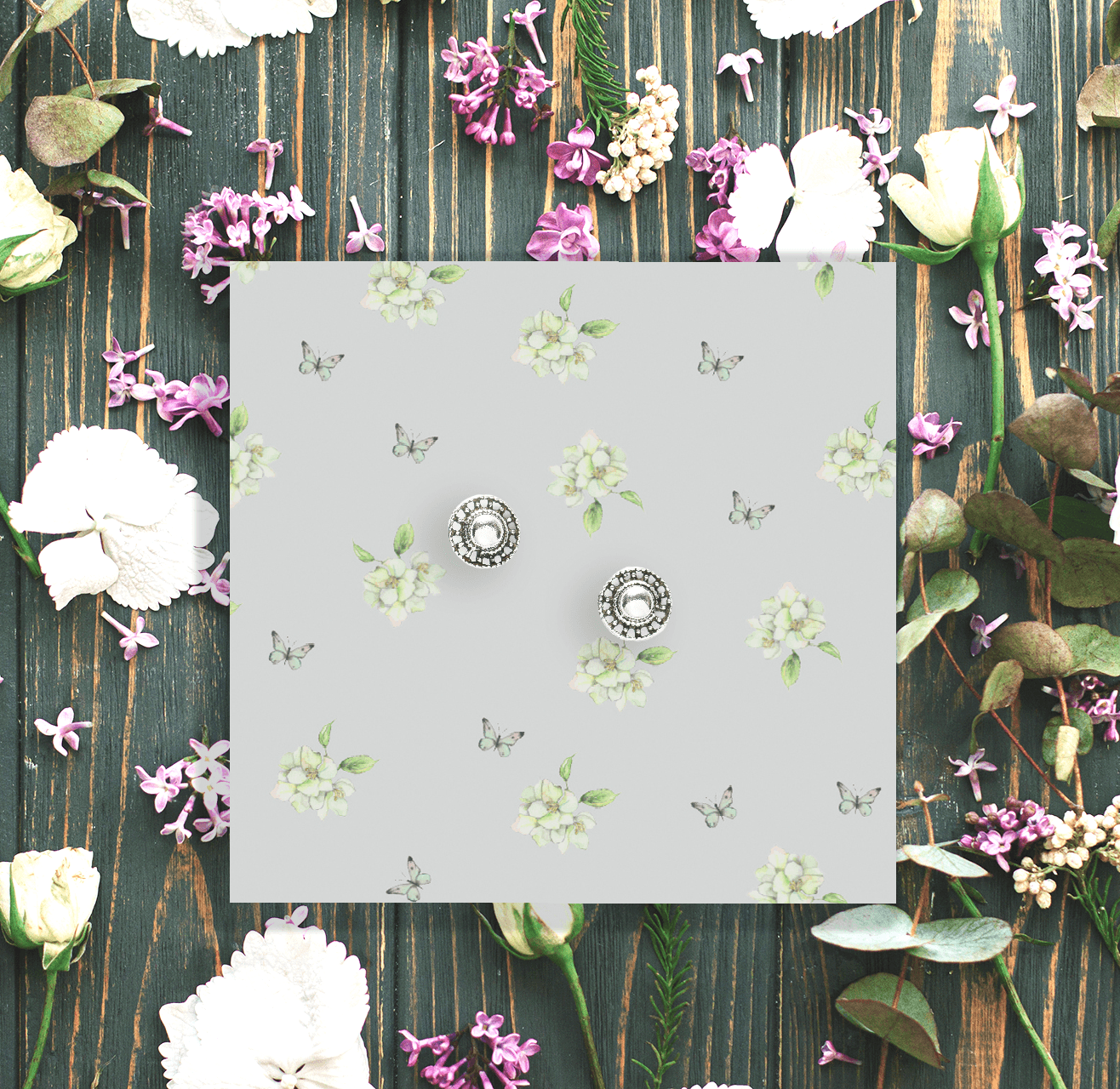 Silver Stud Earrings – Lightweight 925 Sterling Silver Hypoallergenic Studs - Crumble and Core