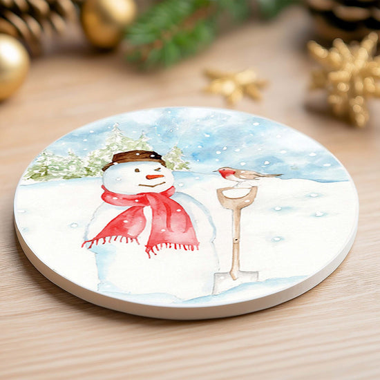 Ceramic Coaster - Christmas Snowman