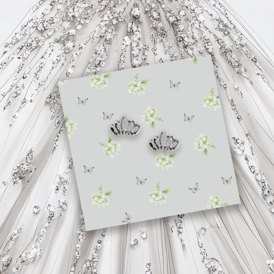 Silver Stud Earrings – Lightweight Hypoallergenic Sterling Silver Studs with Butterfly Backs - Crumble and Core