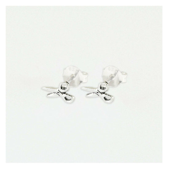 Adorable Scissor Silver Stud Earrings - Unique and Stylish Earrings - Crumble and Core