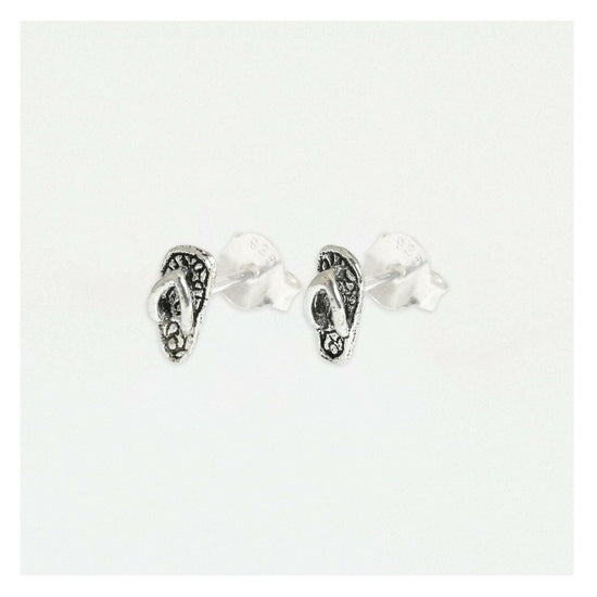Silver Stud Earrings – Lightweight Flip Flop Design | Hypoallergenic Nickel Free - Crumble and Core