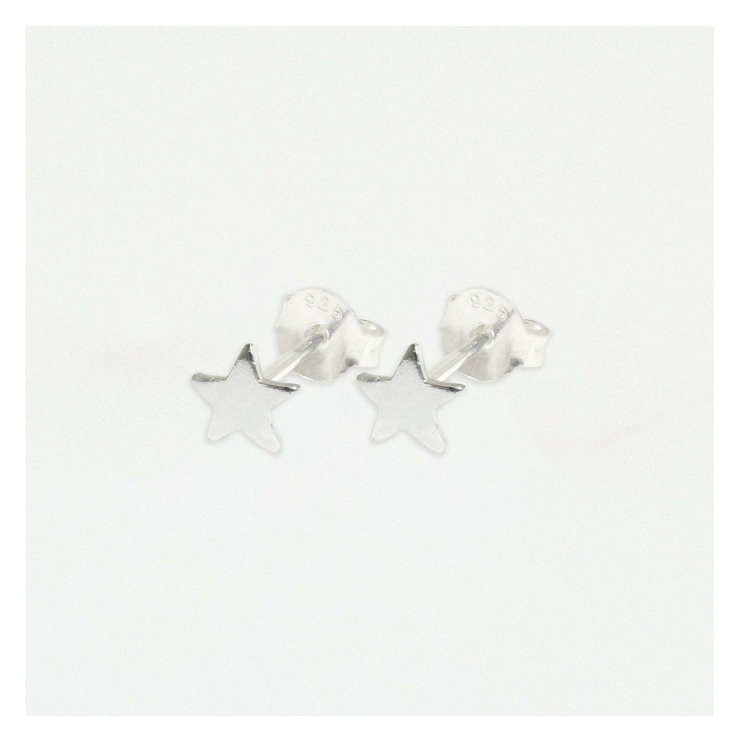 Star Silver Ear Studs Earrings Crumble and Core   