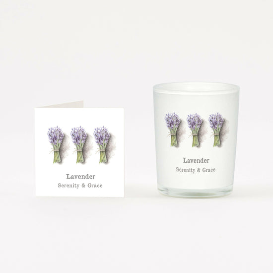 Lavender Boxed Candle and Card Candles Crumble and Core   