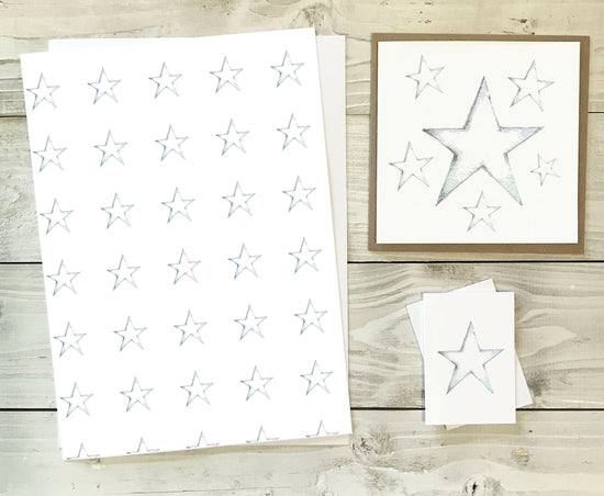 Star Gift Wrapping Gift Wrap & Tag Pack Wrapping Paper Crumble and Core   