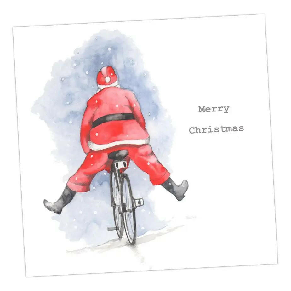 Santas Commute Christmas Card Greeting & Note Cards Crumble and Core 12 x 12 cm  