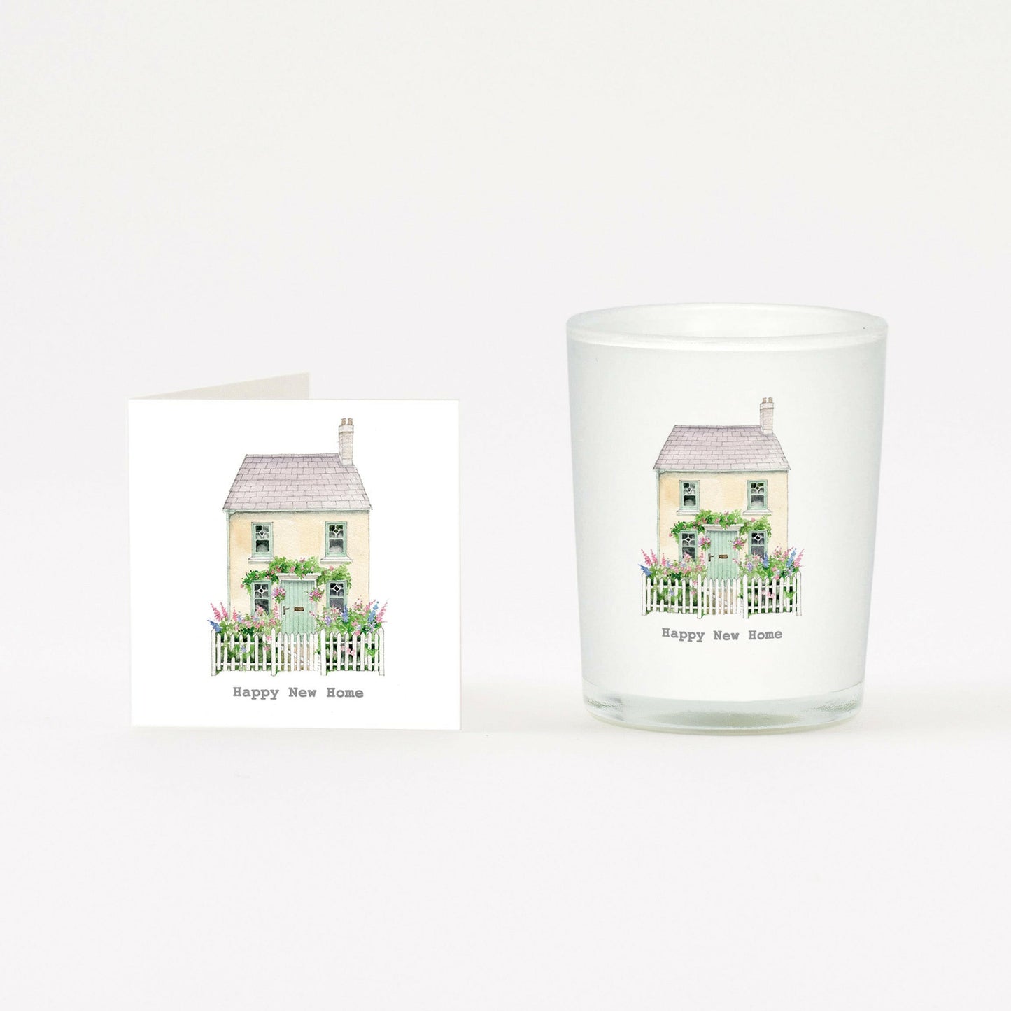 New House Boxed Candle and Card Candles Crumble and Core White 20cl 