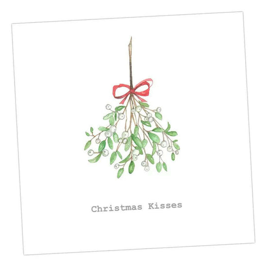 Mistletoe  Christmas Card Greeting & Note Cards Crumble and Core 12 x 12 cm  