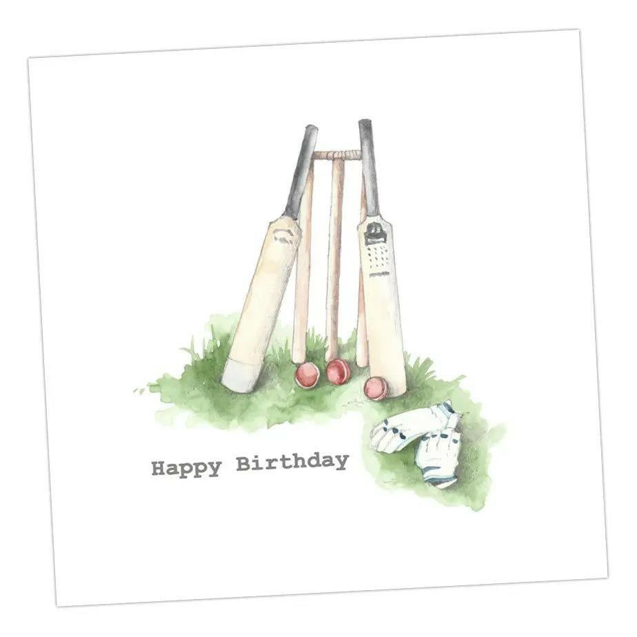 Happy Birthday Cricket Card Greeting & Note Cards Crumble and Core 12 x 12 cm  