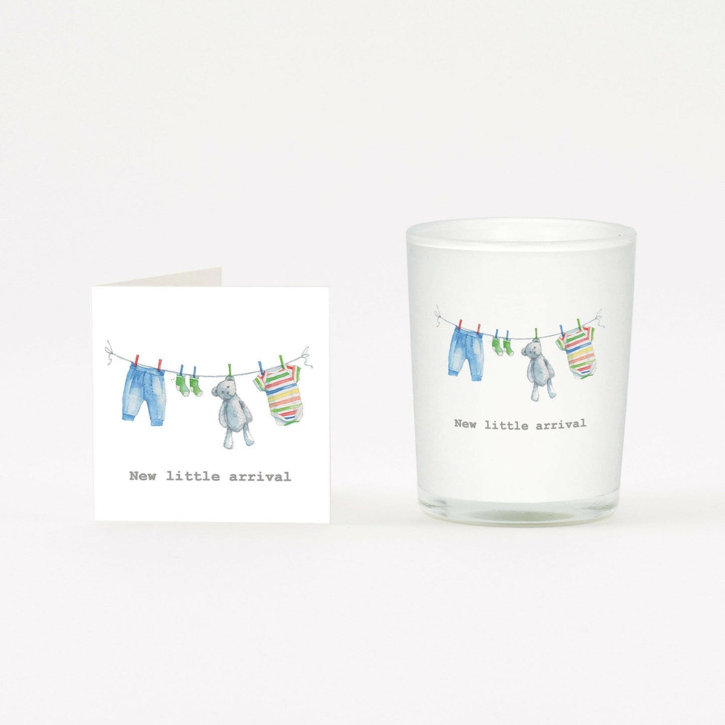 New Baby Boy Boxed Candle and Card Candles Crumble and Core   