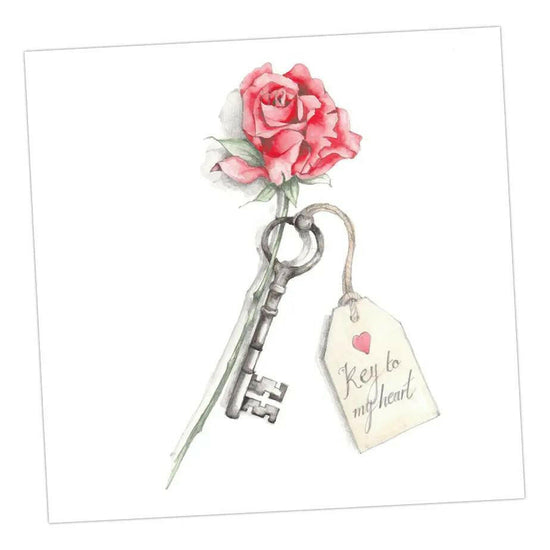 Key To My Heart Card Greeting & Note Cards Crumble and Core 12 x 12 cm  